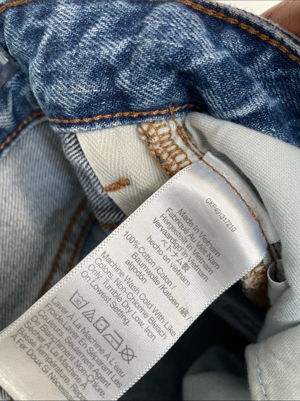 Madewell The Darted Barrel Leg Button Fly Blue Jeans Women's 31 (36) Casual Pant - Picture 7 of 8